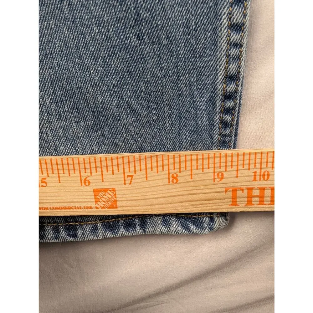 Levis 550 Relaxed Fit‎ Tapered Mens 44x30 Light Wash Blue Distressed Denim Jeans